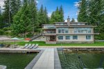 Flat waterfront home on Murphy Bay with private dock 